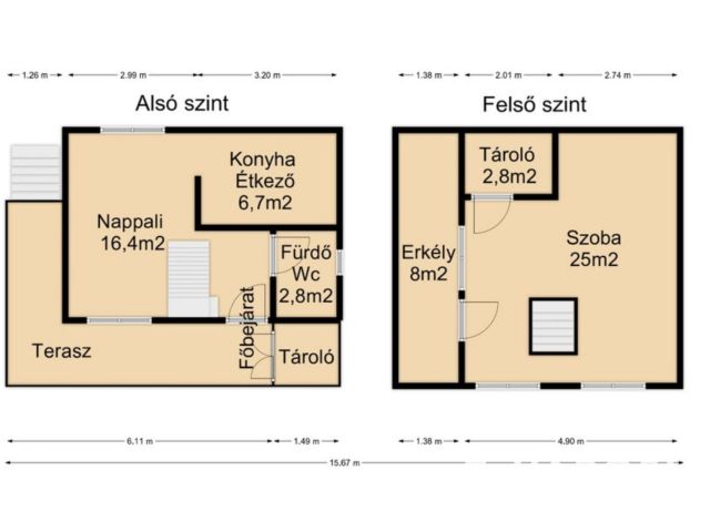 Lakható zárt kert, idilli környezetben