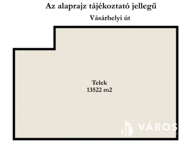 13 522 m² egybefüggő telek forgalmas főút mellett