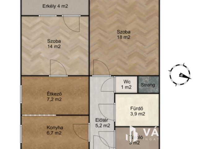 2 szoba+étkezős 60 m2-es lakás a József Attila lakótelepen!