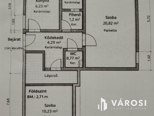 Belváros közeli lakás csendes környéken